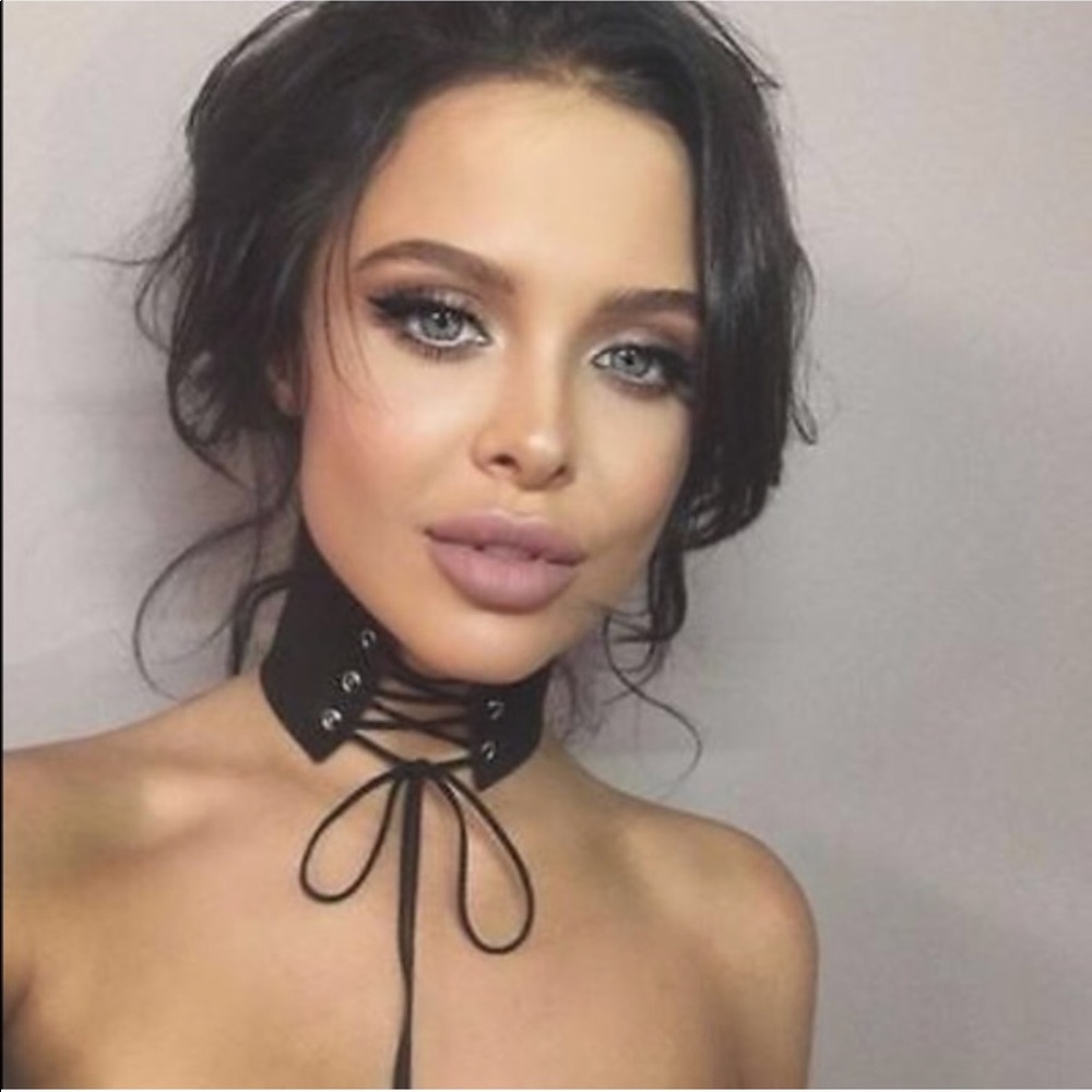 Sexy Black Lace Up Choker Necklace Accessorie